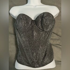 House of CB Glitter Corset Bustier